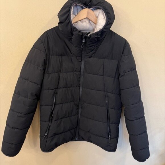 Springfield Men’s Jacket Outerwear Size Medium Black Hooded Keep It Warm Tech - Picture 1 of 8